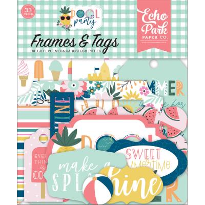 Echo Park Pool Party Die Cuts - Frames & Tags